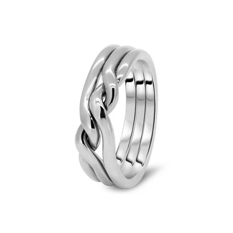Puzzle rings with a dragonfly pattern for change and adaptabilityMens Platinum 3CN-M Puzzle rings with a dragonfly pattern for change and adaptabilityMens Platinum 3CN-M