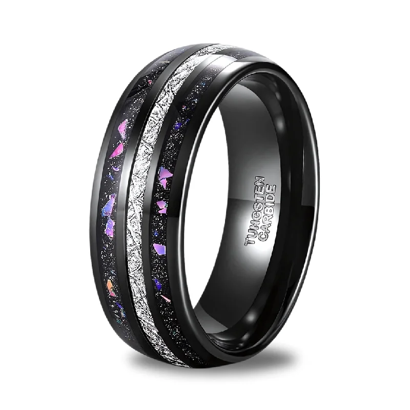 Men's spinning rings for fidget - friendly usePurple Stars