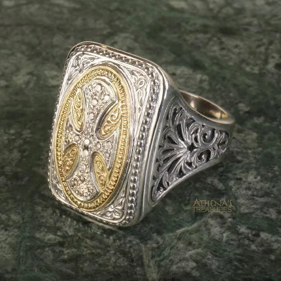 Diamond - Encrusted Women's Rings for Special Occasions in 18K GoldDiamond Maltese Cross Ring Diamond - Encrusted Women's Rings for Special Occasions in 18K GoldDiamond Maltese Cross Ring