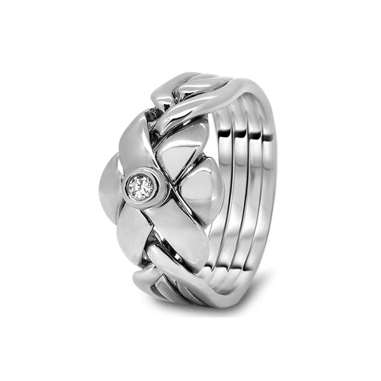 Puzzle rings with a starfish pattern for the ocean and serenityMens Platinum Diamond 4RC-MD Puzzle rings with a starfish pattern for the ocean and serenityMens Platinum Diamond 4RC-MD