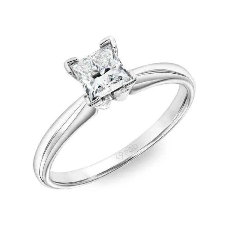 Cushion - Cut Halo Engagement Rings with a Platinum Band and Micro - Pave DetailsSignature Certificate EcoLove 1/2 CTW Princess Cut Lab Grown Diamond Solitaire Engagement Ring in 14KT White Gold Cushion - Cut Halo Engagement Rings with a Platinum Band and Micro - Pave DetailsSignature Certificate EcoLove 1/2 CTW Princess Cut Lab Grown Diamond Solitaire Engagement Ring in 14KT White Gold