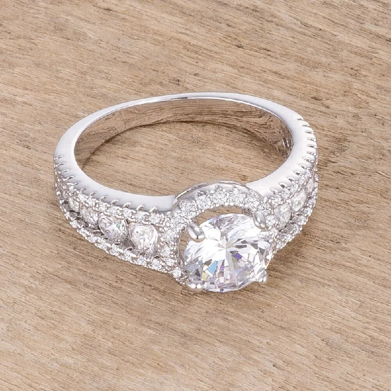 Bangle - Style Fashion Rings in Rose - Gold - Plated Aluminum with Etched Patterns2.1Ct Rhodium Plated Solitaire Engagement Halo Ring Bangle - Style Fashion Rings in Rose - Gold - Plated Aluminum with Etched Patterns2.1Ct Rhodium Plated Solitaire Engagement Halo Ring