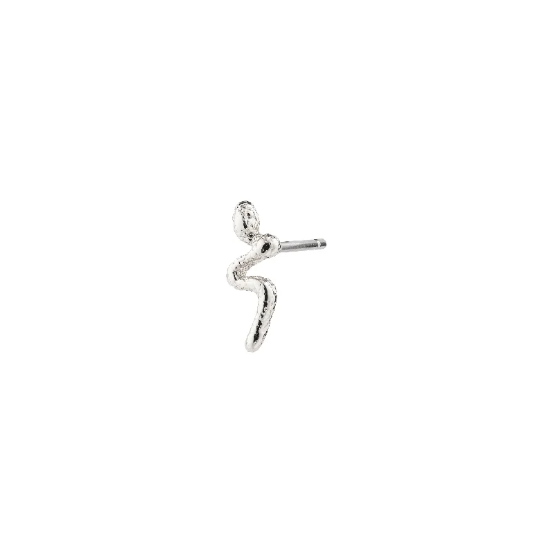 Men's Stainless Steel Skull Stud Earrings with Black Enamel for an Edgy and Rock - Inspired StylePRISKILLA single earring silver-plated Men's Stainless Steel Skull Stud Earrings with Black Enamel for an Edgy and Rock - Inspired StylePRISKILLA single earring silver-plated