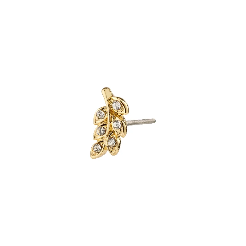 Adjustable - Back Crystal Stud Earrings in Clear for a Sparkling and Versatile PieceARES single earring gold-plated Adjustable - Back Crystal Stud Earrings in Clear for a Sparkling and Versatile PieceARES single earring gold-plated