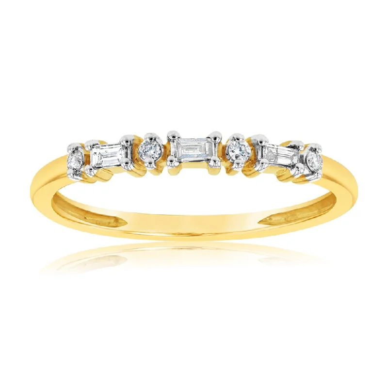 Turquoise Gemstone Rings in 925 Silver with a Southwestern - Inspired Design for a Rustic Charm9ct Yellow Gold 0.10 Carat Diamond Eternity Ring with 4Brilliant & 3Baguette Diamonds Turquoise Gemstone Rings in 925 Silver with a Southwestern - Inspired Design for a Rustic Charm9ct Yellow Gold 0.10 Carat Diamond Eternity Ring with 4Brilliant & 3Baguette Diamonds
