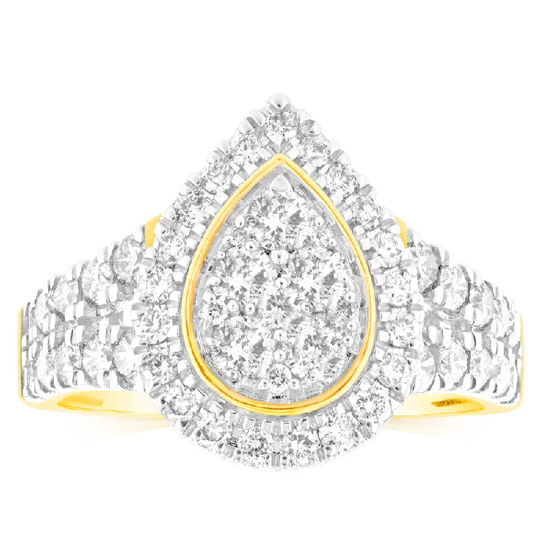 Art Deco Engagement Rings with Geometric Patterns and Baguette - Cut Diamond Accents9ct Yellow Gold 2 Carat Diamond Ring with Brilliant Cut Diamonds Art Deco Engagement Rings with Geometric Patterns and Baguette - Cut Diamond Accents9ct Yellow Gold 2 Carat Diamond Ring with Brilliant Cut Diamonds