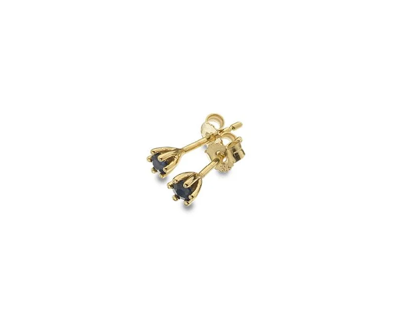 Cubic Zirconia - Encrusted Flower Stud Earrings in Pink for a Girly and Glamorous Accessory9ct Yellow Gold 3mm Sapphire Stud Earrings Cubic Zirconia - Encrusted Flower Stud Earrings in Pink for a Girly and Glamorous Accessory9ct Yellow Gold 3mm Sapphire Stud Earrings