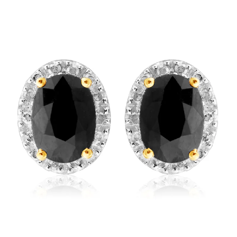 Hypoallergenic Sterling Silver Star - Studded Stud Earrings for Sensitive Ears9ct Yellow Gold 5X7mm Oval Cut Natural Sapphire and 0.14 Carat Diamond Stud Earrings Hypoallergenic Sterling Silver Star - Studded Stud Earrings for Sensitive Ears9ct Yellow Gold 5X7mm Oval Cut Natural Sapphire and 0.14 Carat Diamond Stud Earrings