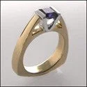 Infinity - symbol anniversary rings for eternal loveCubic Zirconia Sapphire 0.60 Carat Princess channel Euro Style Two Tone 14K Gold Ring Infinity - symbol anniversary rings for eternal loveCubic Zirconia Sapphire 0.60 Carat Princess channel Euro Style Two Tone 14K Gold Ring