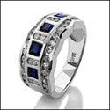 Sterling silver anniversary rings featuring heart - shaped cutoutsAnniversary Sapphire Princess bezel Cubic Zirconia Cz Ring Sterling silver anniversary rings featuring heart - shaped cutoutsAnniversary Sapphire Princess bezel Cubic Zirconia Cz Ring