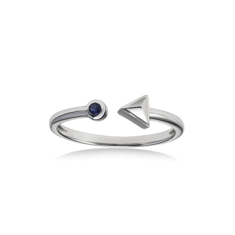 Tanzanite Gemstone Rings in 10K Gold with a Trilogy Design for a Sophisticated GiftBezel Set Sapphire Cuff Style Ring, 14K White Gold Tanzanite Gemstone Rings in 10K Gold with a Trilogy Design for a Sophisticated GiftBezel Set Sapphire Cuff Style Ring, 14K White Gold