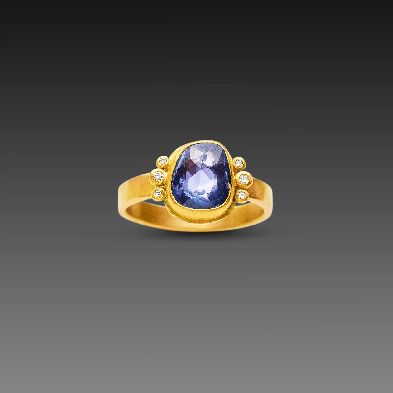 Moonstone Gemstone Rings in Silver - Plated Copper with a Celtic - Inspired Pattern for a Mystical VibeOrganic Blue Sapphire Ring with Two Diamond Trios Moonstone Gemstone Rings in Silver - Plated Copper with a Celtic - Inspired Pattern for a Mystical VibeOrganic Blue Sapphire Ring with Two Diamond Trios