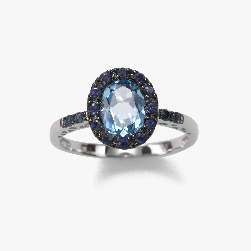 Iolite Gemstone Rings in 10K Gold with a Twisted Band for a Distinctive and Stylish AccessoryBlue Topaz, Blue Sapphire 14K Gold Ring Iolite Gemstone Rings in 10K Gold with a Twisted Band for a Distinctive and Stylish AccessoryBlue Topaz, Blue Sapphire 14K Gold Ring