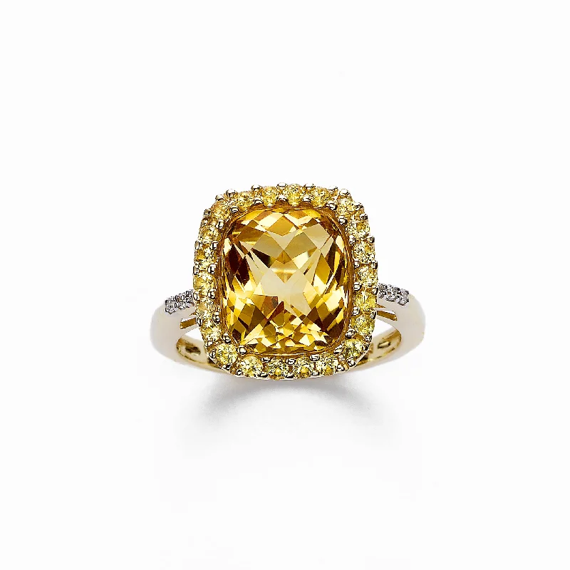 Alexandrite Gemstone Rings in Platinum with a Hidden Halo for a Rare and Luxurious PieceCitrine and Yellow Sapphire Ring, 14K Alexandrite Gemstone Rings in Platinum with a Hidden Halo for a Rare and Luxurious PieceCitrine and Yellow Sapphire Ring, 14K