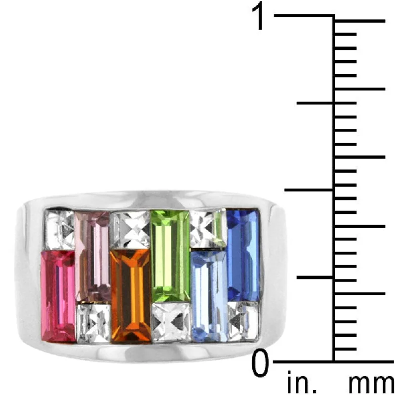 Enamel - Coated Fashion Rings in Bright Colors with Animal - Print PatternsCrystals Candy Maze Ring With Rhodium Finish For Women Enamel - Coated Fashion Rings in Bright Colors with Animal - Print PatternsCrystals Candy Maze Ring With Rhodium Finish For Women