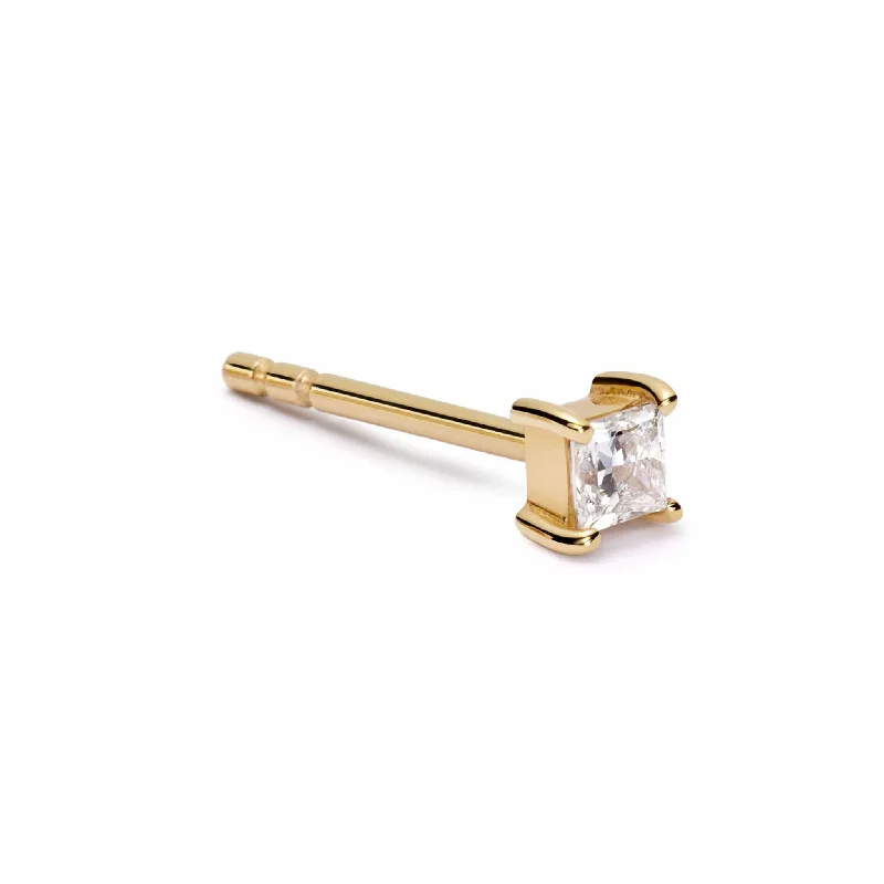 Matte - Finish Titanium Hexagon Stud Earrings for a Sleek and Contemporary StyleEstée Lalonde Fine Square Diamond Single Stud Earring 14ct Solid Gold Matte - Finish Titanium Hexagon Stud Earrings for a Sleek and Contemporary StyleEstée Lalonde Fine Square Diamond Single Stud Earring 14ct Solid Gold
