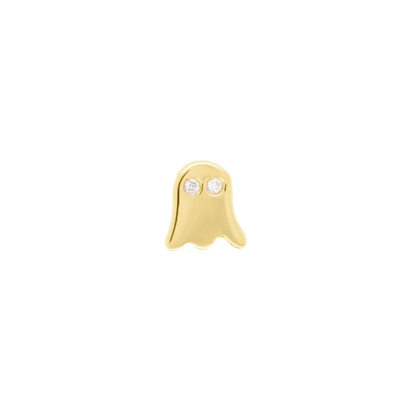 14K Gold Plated Heart - Shaped Stud Earrings for a Romantic and Feminine LookGhost Threaded Flat Back Earring - Diamond | .4GMS .01CT | Single 14K Gold Plated Heart - Shaped Stud Earrings for a Romantic and Feminine LookGhost Threaded Flat Back Earring - Diamond | .4GMS .01CT | Single