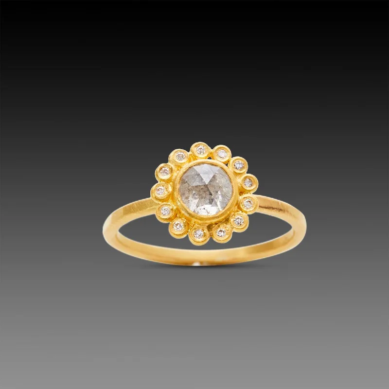 Amethyst Gemstone Rings in Sterling Silver with a Halo of Cubic Zirconia for a Budget - Friendly LuxuryGray Diamond Ring with Diamond Halo Amethyst Gemstone Rings in Sterling Silver with a Halo of Cubic Zirconia for a Budget - Friendly LuxuryGray Diamond Ring with Diamond Halo
