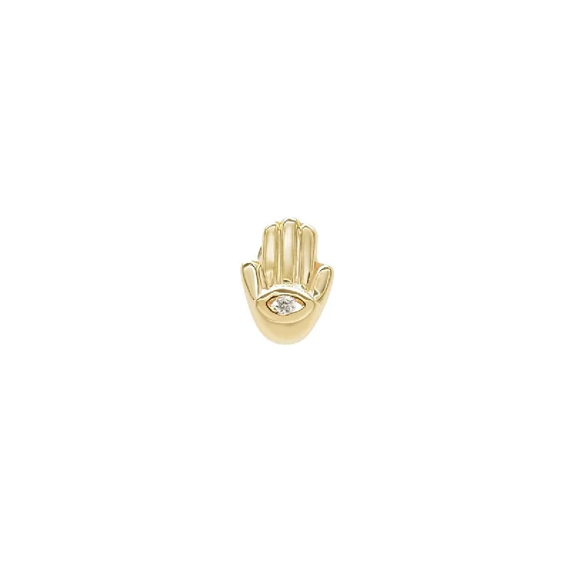 Vintage - Inspired Filigree - Worked Stud Earrings in Gold - Tone for an Antique AestheticHamsa Threaded Flat Back Earring | 0.30GMS .01CT | Single Vintage - Inspired Filigree - Worked Stud Earrings in Gold - Tone for an Antique AestheticHamsa Threaded Flat Back Earring | 0.30GMS .01CT | Single