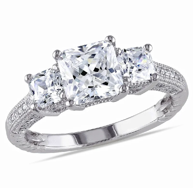 Stackable Fashion Rings in Rose - Gold Tone with Delicate Floral EngravingsMiadora Sterling Silver White Square Cut Cubic Zirconia Engagement Ring Stackable Fashion Rings in Rose - Gold Tone with Delicate Floral EngravingsMiadora Sterling Silver White Square Cut Cubic Zirconia Engagement Ring