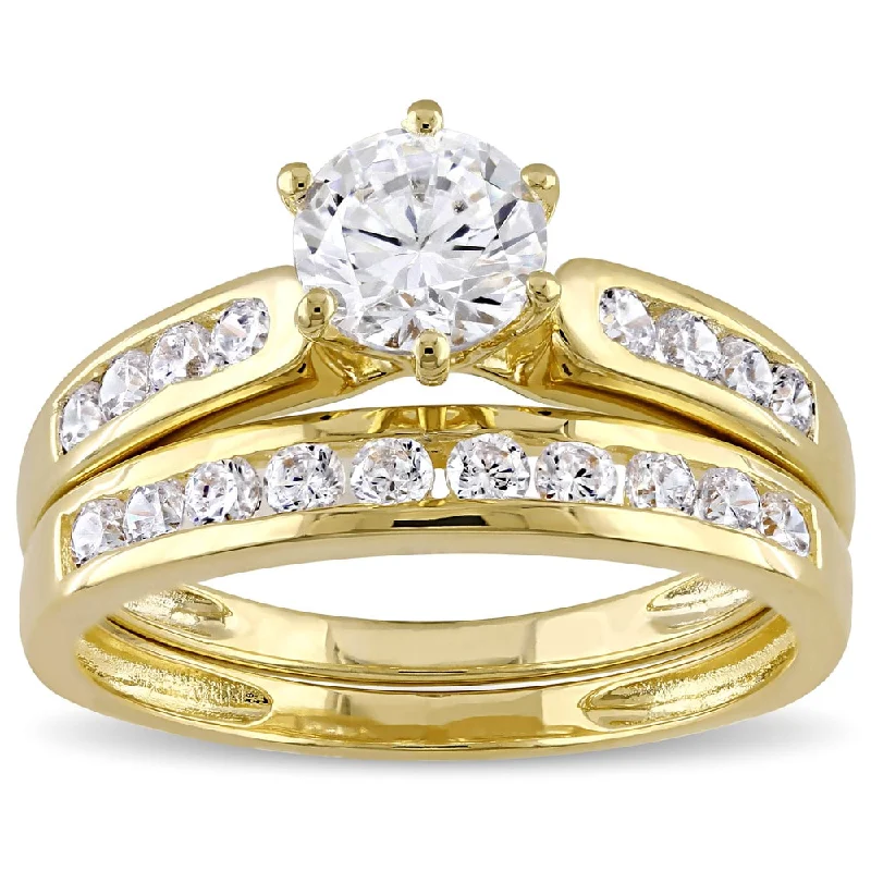 Bangle - Style Fashion Rings in Rose - Gold - Plated Aluminum with Etched PatternsMiadora Yellow Silver Channel Set Cubic Zirconia Bridal Wedding Ring Set - White Bangle - Style Fashion Rings in Rose - Gold - Plated Aluminum with Etched PatternsMiadora Yellow Silver Channel Set Cubic Zirconia Bridal Wedding Ring Set - White