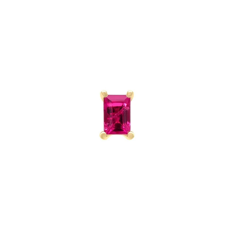 Vintage - Inspired Filigree - Worked Stud Earrings in Gold - Tone for an Antique AestheticMini Baguette Ruby Threaded Flat Back Earring | .25GMS .10CT | Single Vintage - Inspired Filigree - Worked Stud Earrings in Gold - Tone for an Antique AestheticMini Baguette Ruby Threaded Flat Back Earring | .25GMS .10CT | Single