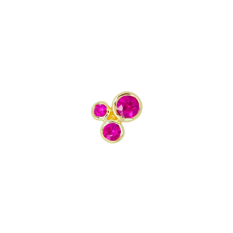 Men's Stainless Steel Skull Stud Earrings with Black Enamel for an Edgy and Rock - Inspired StyleOrganic Trio Threaded Flat Back Earring | Ruby | .45GMS .10CT | Single Men's Stainless Steel Skull Stud Earrings with Black Enamel for an Edgy and Rock - Inspired StyleOrganic Trio Threaded Flat Back Earring | Ruby | .45GMS .10CT | Single