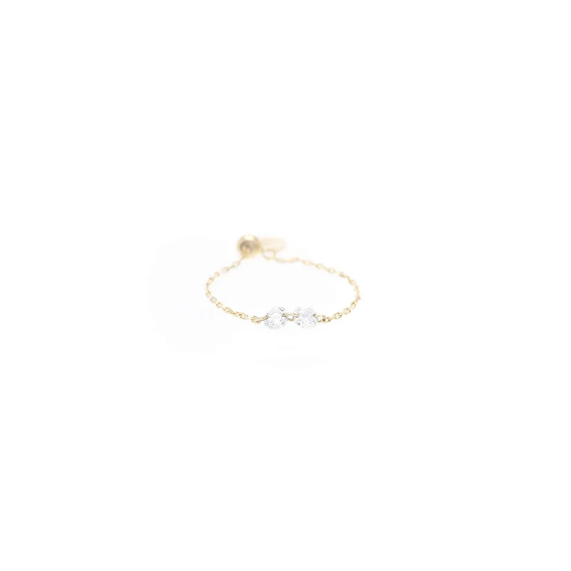 Jasper Gemstone Rings in 18K Gold Vermeil with a Matte Finish for a Subtle and Elegant LookChainette 18K Gold Ring w. Diamonds Jasper Gemstone Rings in 18K Gold Vermeil with a Matte Finish for a Subtle and Elegant LookChainette 18K Gold Ring w. Diamonds