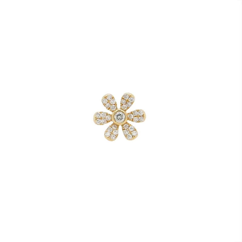 Two - Tone Gold and Silver Plated Clover Stud Earrings for a Lucky and Stylish SymbolPosey Earring | .80GMS .10CT | Single Two - Tone Gold and Silver Plated Clover Stud Earrings for a Lucky and Stylish SymbolPosey Earring | .80GMS .10CT | Single