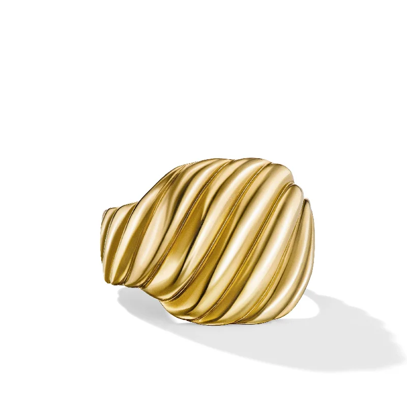Fashion Rings with Zodiac Symbols in Gold - Filled Metal for a Personalized TouchSculpted Cable Contour Ring in 18K Yellow Gold Fashion Rings with Zodiac Symbols in Gold - Filled Metal for a Personalized TouchSculpted Cable Contour Ring in 18K Yellow Gold