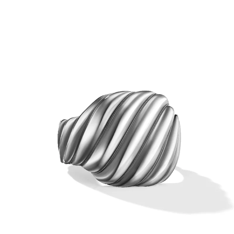 Minimalist Fashion Rings in Stainless Steel with a Single Solitaire CrystalSculpted Cable Contour Ring in Sterling Silver Minimalist Fashion Rings in Stainless Steel with a Single Solitaire CrystalSculpted Cable Contour Ring in Sterling Silver