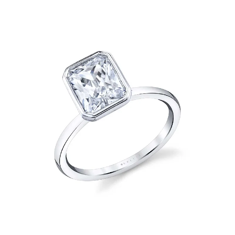 Halo Engagement Rings with a Cushion - Cut Center Diamond and Rose Gold BandMounting for Radiant Cut Diamond Engagement Ring, 14K White Gold Halo Engagement Rings with a Cushion - Cut Center Diamond and Rose Gold BandMounting for Radiant Cut Diamond Engagement Ring, 14K White Gold