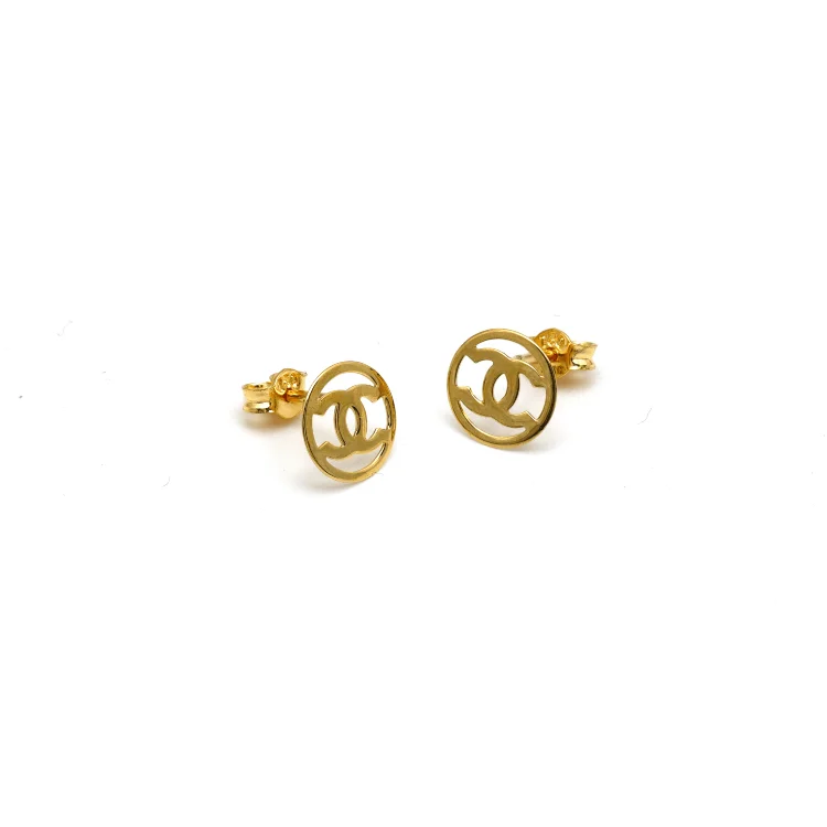 Matte - Finish Titanium Hexagon Stud Earrings for a Sleek and Contemporary StyleReal Gold CH Small Fine Earring Set 0302/1PK E1786 Matte - Finish Titanium Hexagon Stud Earrings for a Sleek and Contemporary StyleReal Gold CH Small Fine Earring Set 0302/1PK E1786