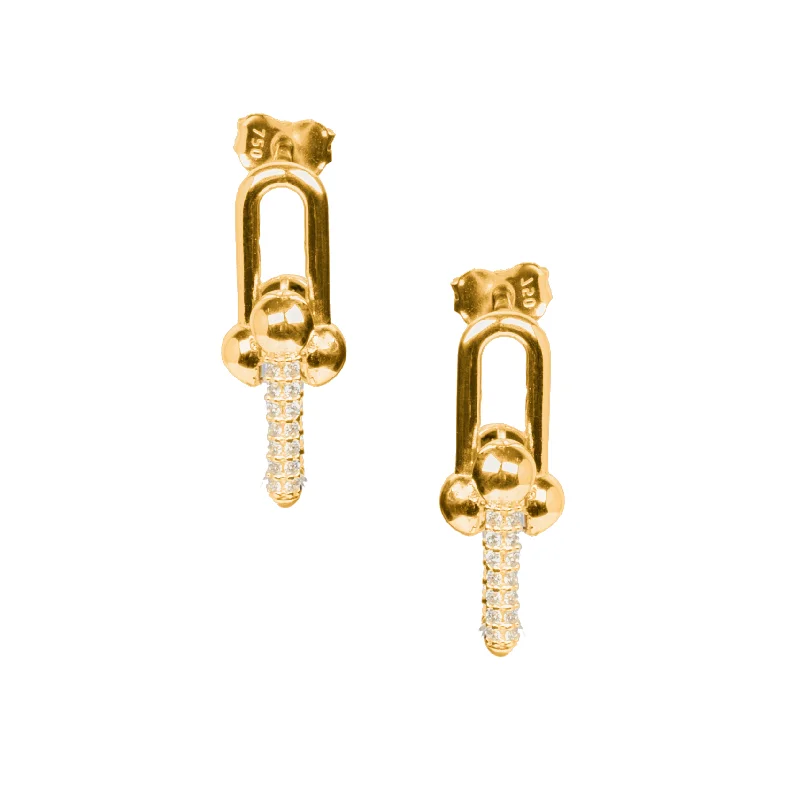 Kids' Plastic Animal - Shaped Stud Earrings in Bright Colors for a Fun and Safe AccessoryReal Gold GZTF Solid Hardware Stone Earring 0870 E1845 Kids' Plastic Animal - Shaped Stud Earrings in Bright Colors for a Fun and Safe AccessoryReal Gold GZTF Solid Hardware Stone Earring 0870 E1845