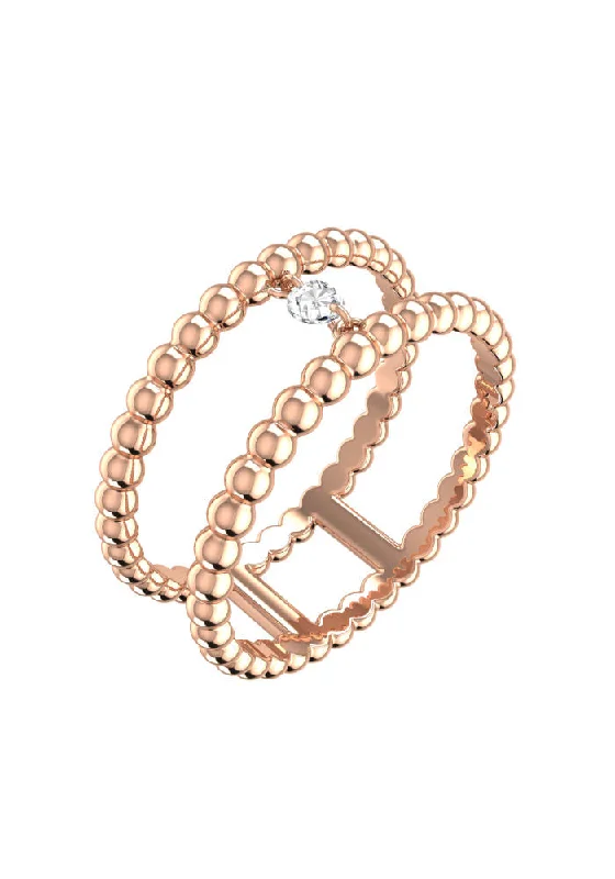 Iolite Gemstone Rings in 10K Gold with a Twisted Band for a Distinctive and Stylish AccessoryDouble Nude 18K Rosegold Ring w. Lab-Grown Diamond Iolite Gemstone Rings in 10K Gold with a Twisted Band for a Distinctive and Stylish AccessoryDouble Nude 18K Rosegold Ring w. Lab-Grown Diamond