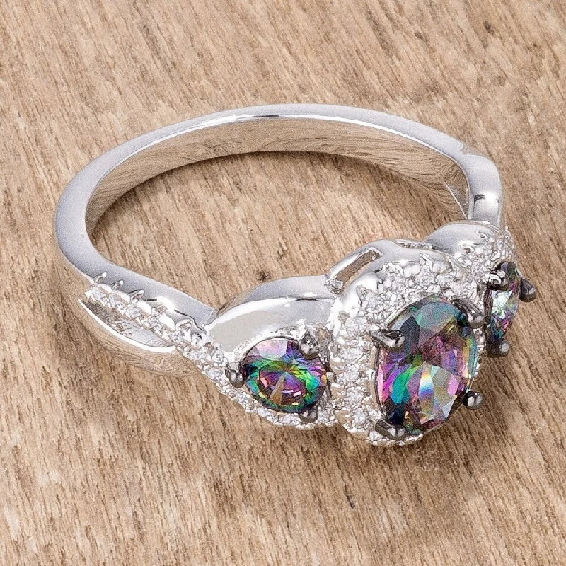 Open - Band Fashion Rings in Sterling Silver with Gemstone InlaysRhodium and Hematite Plated Oval Prong Ring with 3 Stone Twisted Shank Open - Band Fashion Rings in Sterling Silver with Gemstone InlaysRhodium and Hematite Plated Oval Prong Ring with 3 Stone Twisted Shank