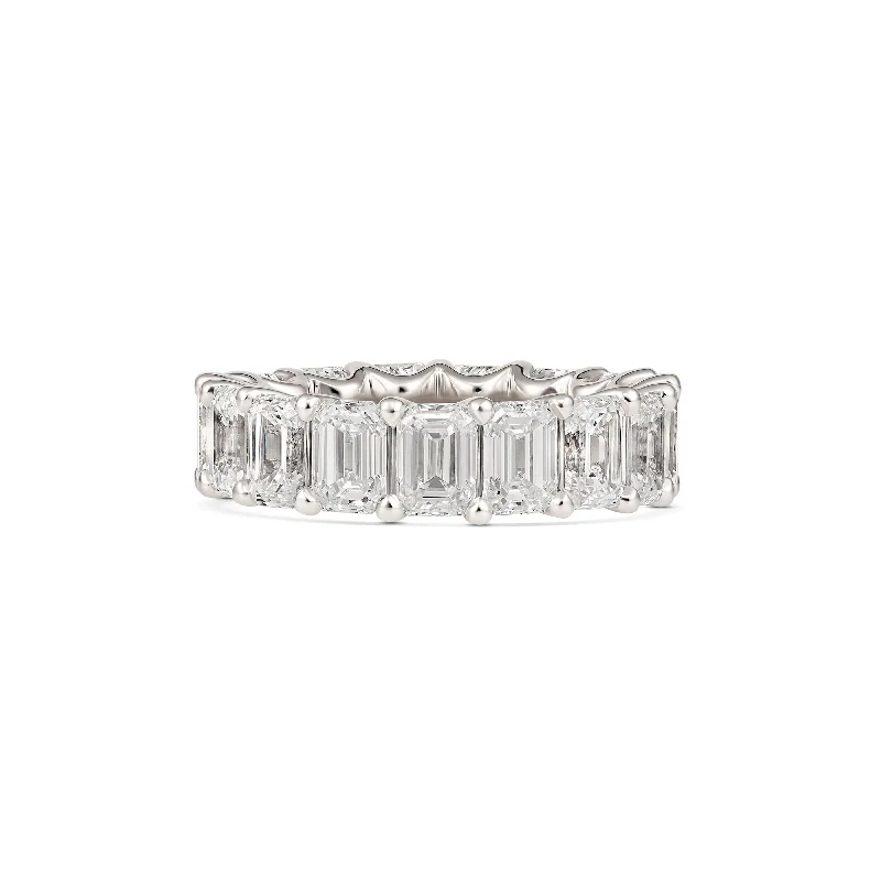 Open - Band Fashion Rings in Sterling Silver with Gemstone InlaysRiviera Emerald Cut Diamond Eternity Ring | Platinum Open - Band Fashion Rings in Sterling Silver with Gemstone InlaysRiviera Emerald Cut Diamond Eternity Ring | Platinum