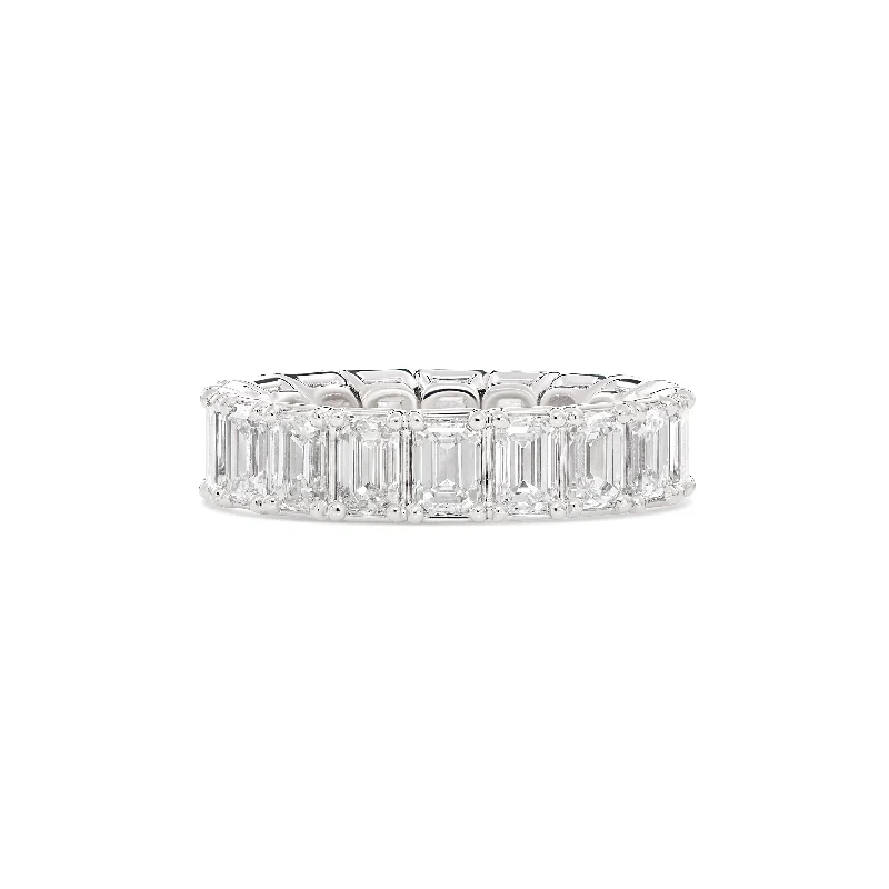Fashion Rings with Initial Charms in Silver - Plated Metal for a Custom AccessoryRiviera Emerald Cut Diamond Eternity Ring | Platinum Fashion Rings with Initial Charms in Silver - Plated Metal for a Custom AccessoryRiviera Emerald Cut Diamond Eternity Ring | Platinum