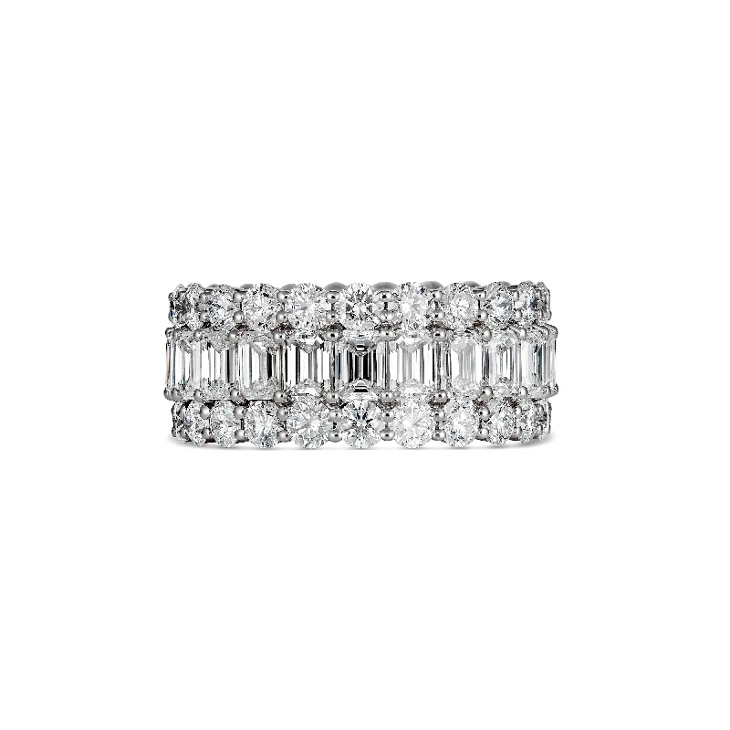 Geometric - Shaped Fashion Rings in Titanium with Iridescent InlaysRiviera Emerald Cut Diamond Eternity Ring | White Gold Geometric - Shaped Fashion Rings in Titanium with Iridescent InlaysRiviera Emerald Cut Diamond Eternity Ring | White Gold