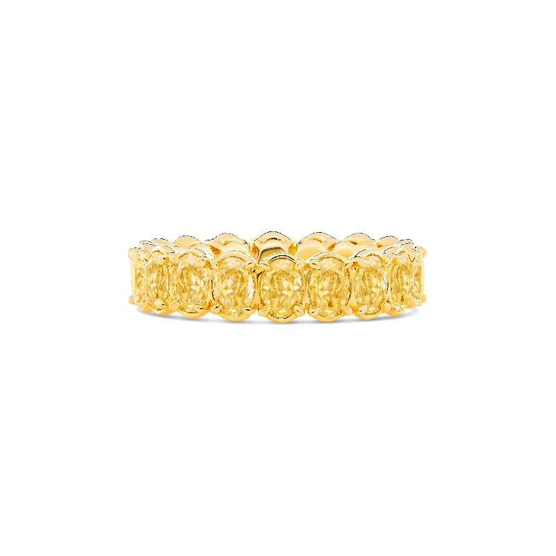 Geometric - Shaped Fashion Rings in Titanium with Iridescent InlaysRiviera Oval Fancy Yellow Diamond Eternity Ring | 18K Yellow Gold Geometric - Shaped Fashion Rings in Titanium with Iridescent InlaysRiviera Oval Fancy Yellow Diamond Eternity Ring | 18K Yellow Gold