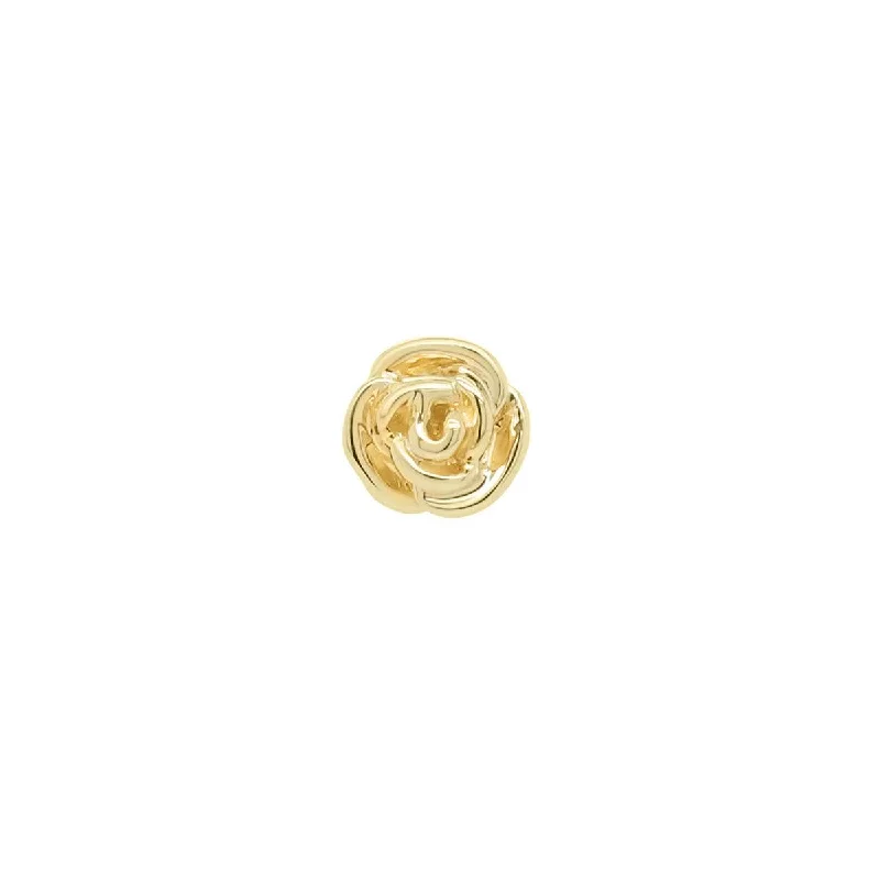 Rose Gold - Tone Geometric - Patterned Stud Earrings for a Modern and Trendy LookGold Rose Threaded Flat Back Earring | .4GMS | Single Rose Gold - Tone Geometric - Patterned Stud Earrings for a Modern and Trendy LookGold Rose Threaded Flat Back Earring | .4GMS | Single