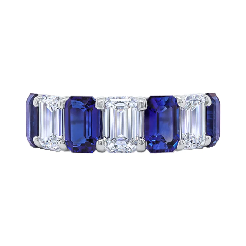 Fashion Rings with Zodiac Symbols in Gold - Filled Metal for a Personalized TouchBlue Sapphire & Diamond Alternating Band Fashion Rings with Zodiac Symbols in Gold - Filled Metal for a Personalized TouchBlue Sapphire & Diamond Alternating Band