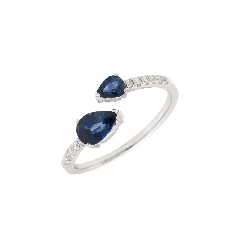 Topaz Gemstone Rings in 10K Gold with a Channel - Set Design for a Contemporary and Durable OptionSapphire and Diamond Bypass Ring, 14K White Gold Topaz Gemstone Rings in 10K Gold with a Channel - Set Design for a Contemporary and Durable OptionSapphire and Diamond Bypass Ring, 14K White Gold