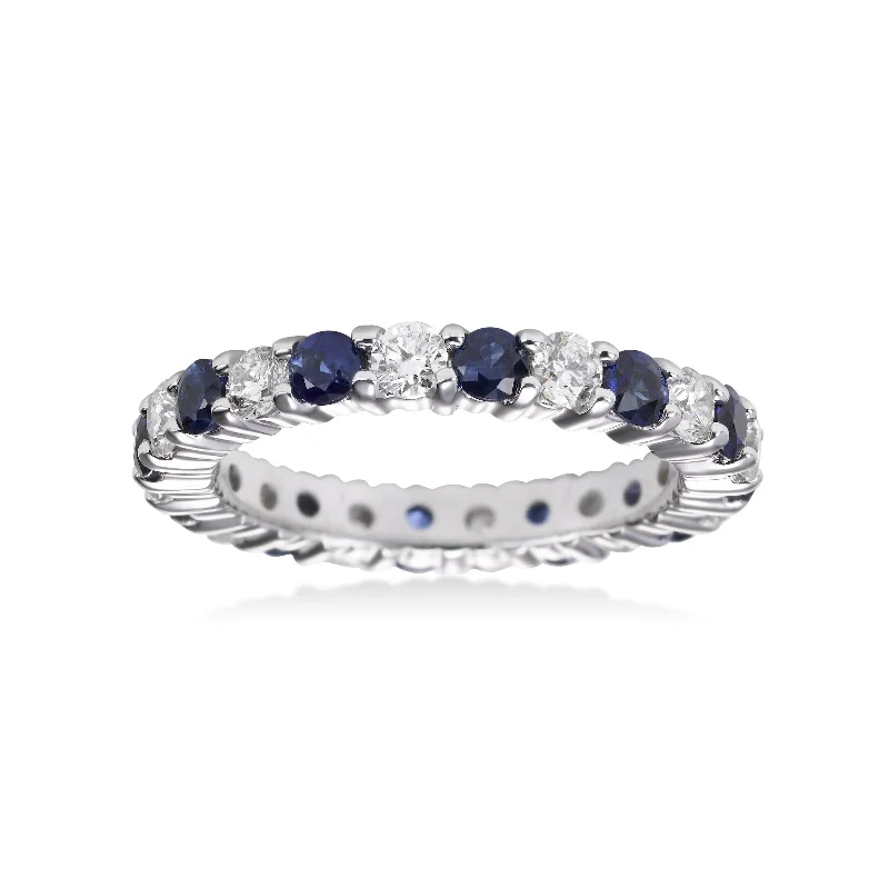 Tanzanite Gemstone Rings in 10K Gold with a Trilogy Design for a Sophisticated GiftSapphire and Diamond Eternity Band, 14K White Gold Tanzanite Gemstone Rings in 10K Gold with a Trilogy Design for a Sophisticated GiftSapphire and Diamond Eternity Band, 14K White Gold