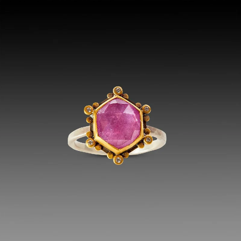 Garnet Gemstone Rings in 18K Gold Vermeil with Intricate Engravings for a Traditional AestheticPink Sapphire Star Ring Garnet Gemstone Rings in 18K Gold Vermeil with Intricate Engravings for a Traditional AestheticPink Sapphire Star Ring