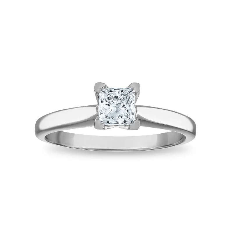 Heart - Shaped Engagement Rings in 14K Pink Gold for a Romantic ProposalSignature Certificate EcoLove 1/2 CTW Princess Cut Lab Grown Diamond Solitaire Engagement Ring in 14KT White Gold Heart - Shaped Engagement Rings in 14K Pink Gold for a Romantic ProposalSignature Certificate EcoLove 1/2 CTW Princess Cut Lab Grown Diamond Solitaire Engagement Ring in 14KT White Gold