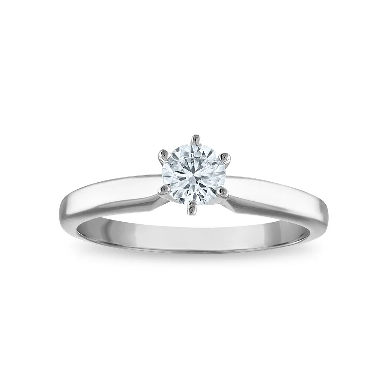 Engagement Rings with Sapphire and Diamond Combinations in a Vintage StyleSignature Certificate EcoLove 1/2 CTW Round Lab Grown Diamond Solitaire Engagement Ring in 14KT White Gold Engagement Rings with Sapphire and Diamond Combinations in a Vintage StyleSignature Certificate EcoLove 1/2 CTW Round Lab Grown Diamond Solitaire Engagement Ring in 14KT White Gold