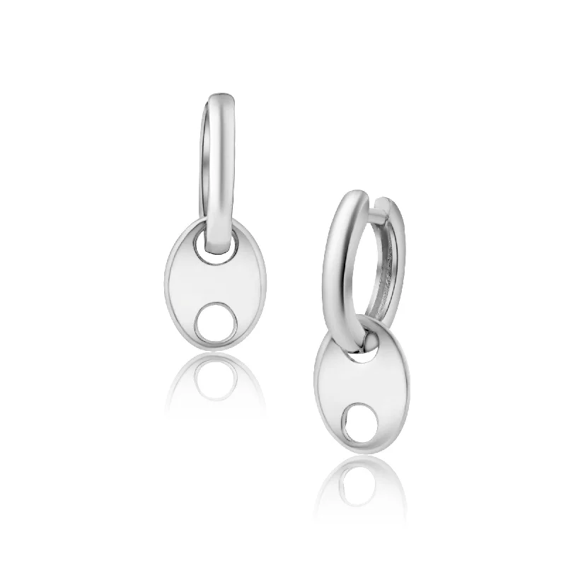 Vintage hoop earrings925 Sterling Silver 12.5mm Dangling Marina Hoop Earring - SRE00002 Vintage hoop earrings925 Sterling Silver 12.5mm Dangling Marina Hoop Earring - SRE00002