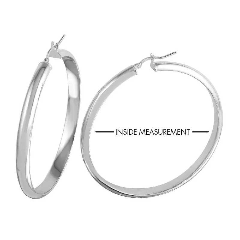 Large hoop earrings925 Sterling Silver High Polish Electroforming Rounded 5mm Hoop Earring - ARE00023SL-50 Large hoop earrings925 Sterling Silver High Polish Electroforming Rounded 5mm Hoop Earring - ARE00023SL-50
