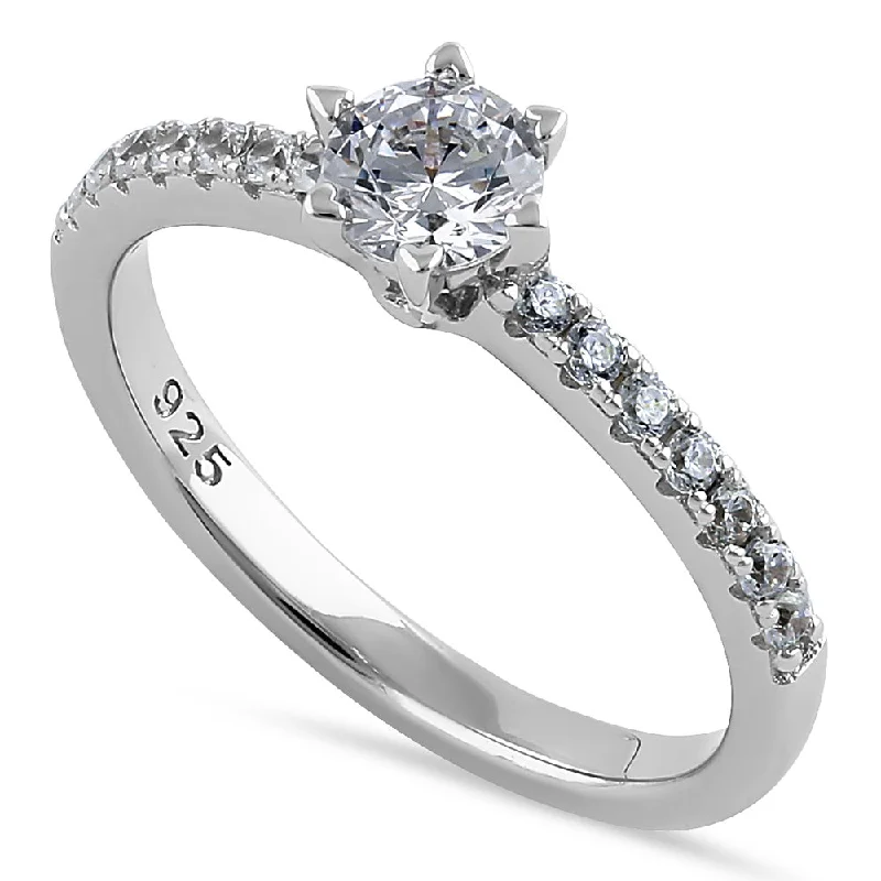 Classic Round Cut Engagement Rings with Platinum Prongs and Halo Setting for Timeless EleganceSterling Silver Cali Chic Round Cut Clear CZ Engagement Ring Classic Round Cut Engagement Rings with Platinum Prongs and Halo Setting for Timeless EleganceSterling Silver Cali Chic Round Cut Clear CZ Engagement Ring